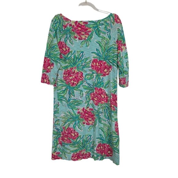 Lilly Pulitzer Cassie Dress Womens Size Small Blue Pineapple Spike The Punch - Picture 5 of 8